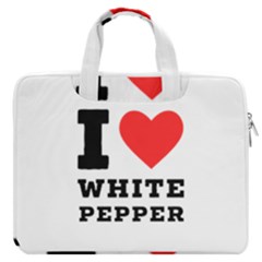 I Love White Pepper Macbook Pro 16  Double Pocket Laptop Bag  by ilovewhateva