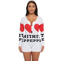 I Love White Pepper Long Sleeve Boyleg Swimsuit by ilovewhateva