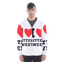 I Love Bitter Sweet Men s Hooded Windbreaker by ilovewhateva