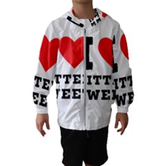 I Love Bitter Sweet Kids  Hooded Windbreaker by ilovewhateva