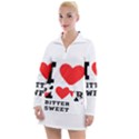 I love bitter sweet Women s Long Sleeve Casual Dress View1