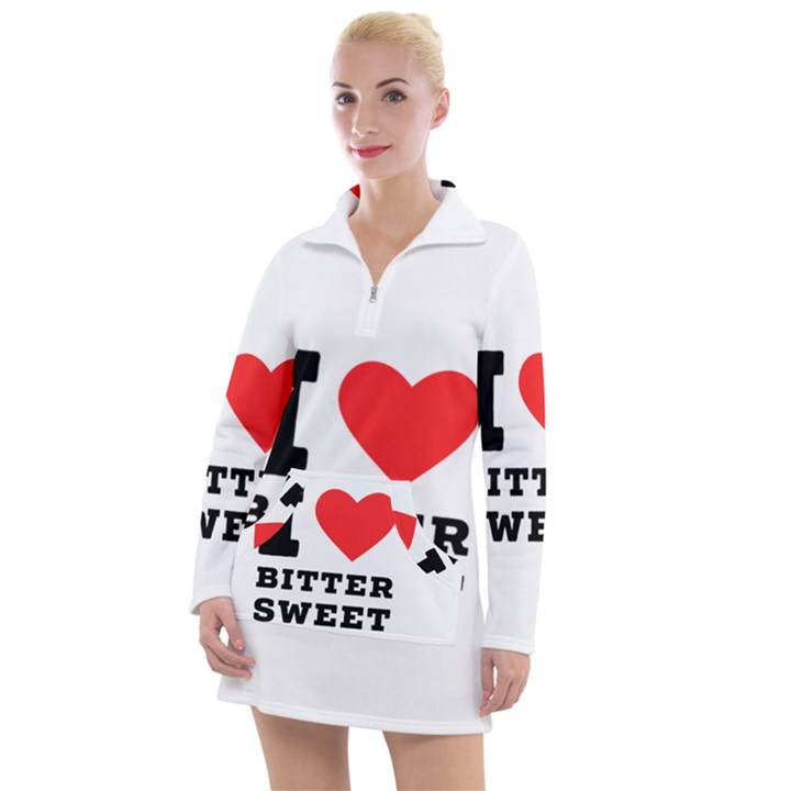 I love bitter sweet Women s Long Sleeve Casual Dress