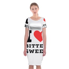 I Love Bitter Sweet Classic Short Sleeve Midi Dress by ilovewhateva