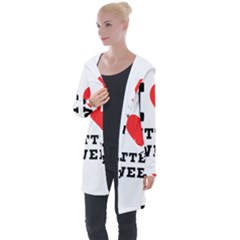 I Love Bitter Sweet Longline Hooded Cardigan by ilovewhateva