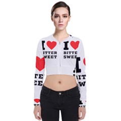 I Love Bitter Sweet Long Sleeve Zip Up Bomber Jacket by ilovewhateva