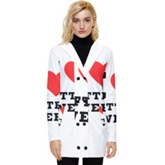 I Love Bitter Sweet Button Up Hooded Coat  by ilovewhateva