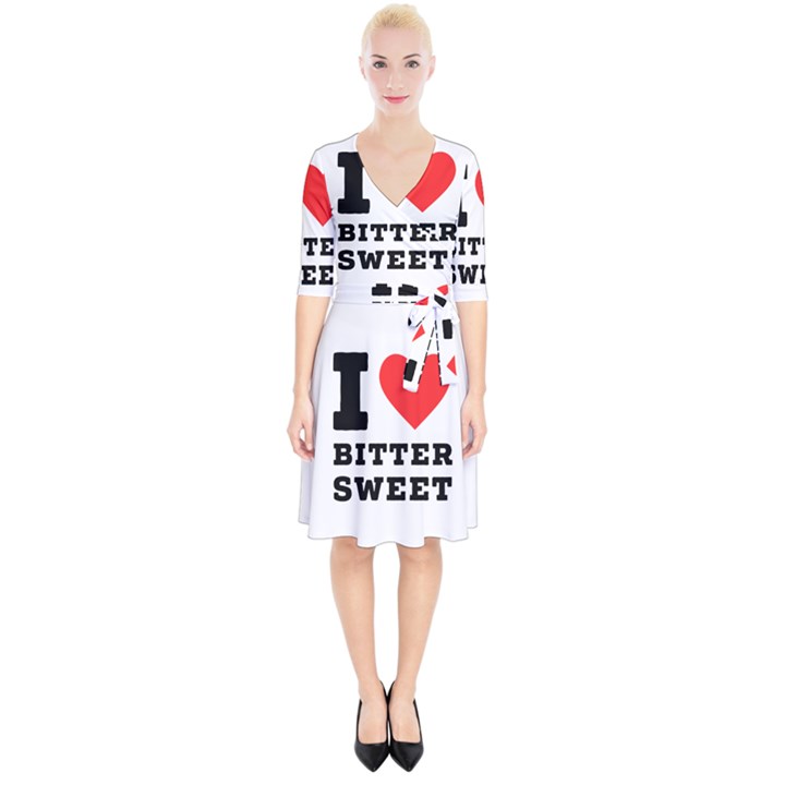 I love bitter sweet Wrap Up Cocktail Dress