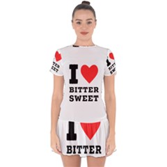 I Love Bitter Sweet Drop Hem Mini Chiffon Dress by ilovewhateva