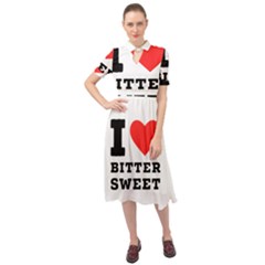 I Love Bitter Sweet Keyhole Neckline Chiffon Dress by ilovewhateva