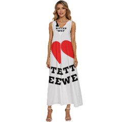 I Love Bitter Sweet V-neck Sleeveless Loose Fit Overalls