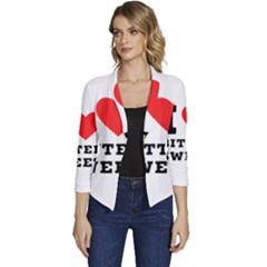 I Love Bitter Sweet Women s Casual 3/4 Sleeve Spring Jacket by ilovewhateva