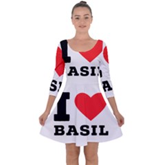 I Love Basil Quarter Sleeve Skater Dress by ilovewhateva