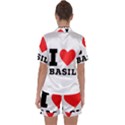 I love basil Satin Short Sleeve Pajamas Set View2