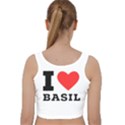 I love basil Velvet Racer Back Crop Top View2