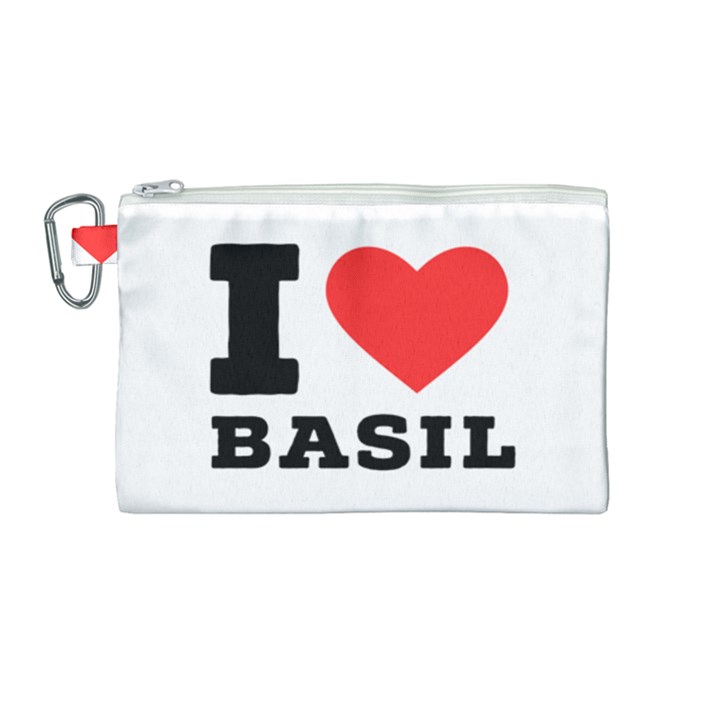 I love basil Canvas Cosmetic Bag (Medium)