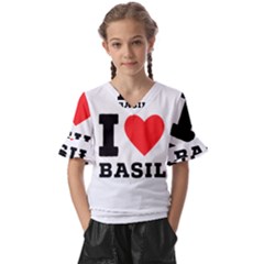 I Love Basil Kids  V-neck Horn Sleeve Blouse by ilovewhateva