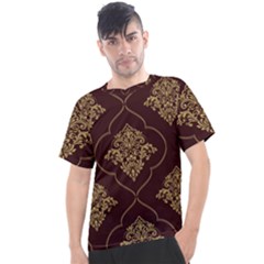 Vector Gold Ornament Pattern Seamless Damask Men s Sport Top