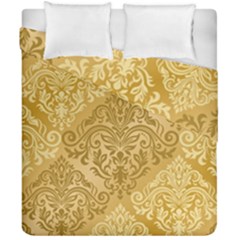 Damas Pattern Vector Texture Gold Ornament With Seamless Duvet Cover Double Side (california King Size) by danenraven