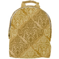 Damas Pattern Vector Texture Gold Ornament With Seamless Mini Full Print Backpack by danenraven