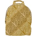 Damas Pattern Vector Texture Gold Ornament With Seamless Mini Full Print Backpack View1