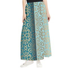 Gold Pattern Texture Golden Ornament Maxi Chiffon Skirt by danenraven