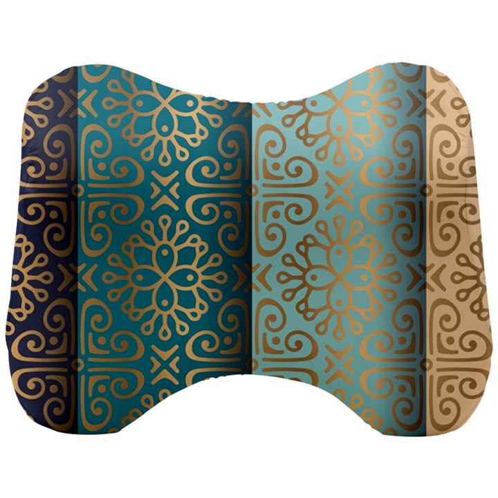 Gold Pattern Texture Golden Ornament Head Support Cushion