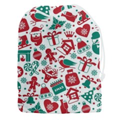 Background Vector Texture Christmas Winter Pattern Seamless Drawstring Pouch (3xl)