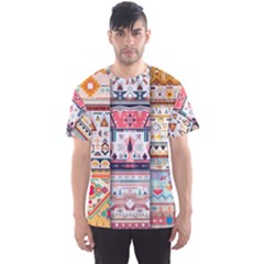 Pattern Texture Multi Colored Variation Men s Sport Mesh Tee