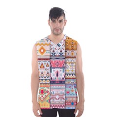 Pattern Texture Multi Colored Variation Men s Basketball Tank Top