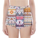 Pattern Texture Multi Colored Variation High-Waisted Bikini Bottoms View1