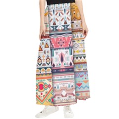 Pattern Texture Multi Colored Variation Maxi Chiffon Skirt by danenraven