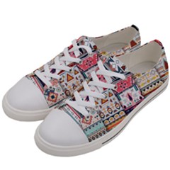 Pattern Texture Multi Colored Variation Men s Low Top Canvas Sneakers by danenraven