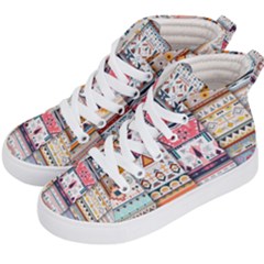 Pattern Texture Multi Colored Variation Kids  Hi-top Skate Sneakers by danenraven