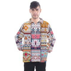 Pattern Texture Multi Colored Variation Men s Half Zip Pullover by danenraven