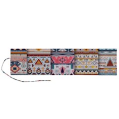 Pattern Texture Multi Colored Variation Roll Up Canvas Pencil Holder (l) by danenraven