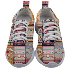 Pattern Texture Multi Colored Variation Kids Athletic Shoes by danenraven