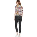 Pattern Texture Multi Colored Variation Quarter Sleeve Blouse View2