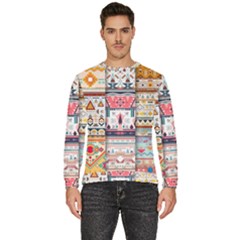 Pattern Texture Multi Colored Variation Men s Fleece Sweatshirt by danenraven