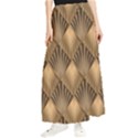 Brown Abstract Background Texture Pattern Seamless Maxi Chiffon Skirt View1