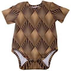 Brown Abstract Background Texture Pattern Seamless Baby Short Sleeve Bodysuit by danenraven