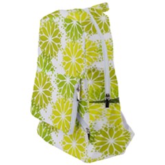 Flowers Green Texture With Pattern Leaves Shape Seamless Travelers  Backpack