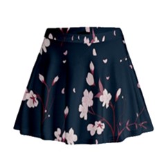 Flowers Texture Textured Pattern Mini Flare Skirt by danenraven