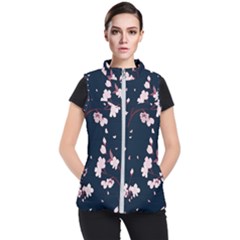 Flowers Texture Textured Pattern Women s Puffer Vest by danenraven