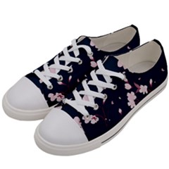 Flowers Texture Textured Pattern Men s Low Top Canvas Sneakers by danenraven