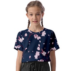 Flowers Texture Textured Pattern Kids  Basic Tee by danenraven