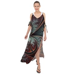 Abstract Pattern Design Art Wallpaper Tracery Texture Maxi Chiffon Cover Up Dress by danenraven