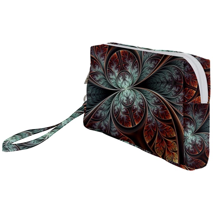 Abstract Pattern Design Art Wallpaper Tracery Texture Wristlet Pouch Bag (Small)