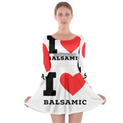 I Love Balsamic Long Sleeve Skater Dress by ilovewhateva