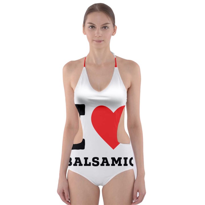 I love balsamic Cut-Out One Piece Swimsuit