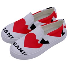 I Love Balsamic Kids  Canvas Slip Ons by ilovewhateva